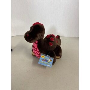 Ganz Webkinz Cocoa Dinosaur Plush HM338 Brown Pink NWT Sealed Secret Code Tag